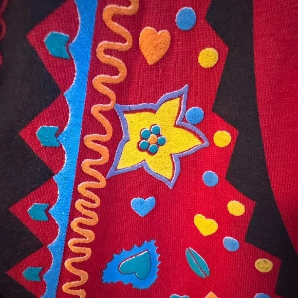 Western Painted Fringe Vest Cowgirl Rodeo Boho Country Vintage 90’s Fun Colorful - Picture 7 of 11